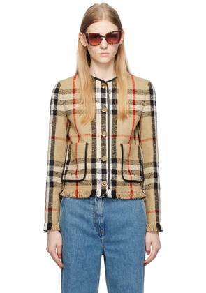 Burberry Beige Check Jacket