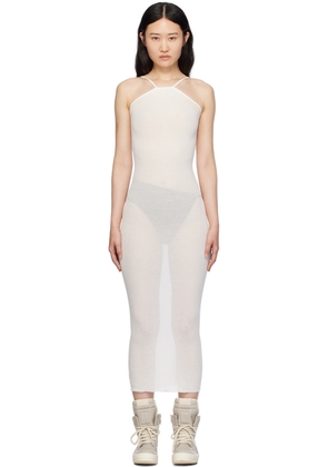 Rick Owens White Skorpio Midi Dress