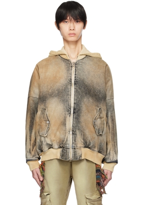 Alchemist Indigo Creed Denim Bomber Jacket