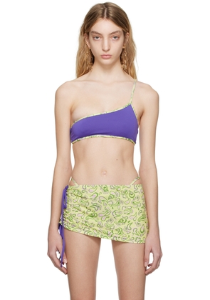 JACQUEMUS Purple Le Raphia 'Le Haut Maillot Maio' Bikini Top