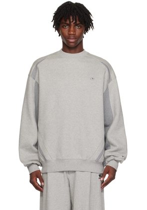 ADER error Gray Paneled Sweatshirt