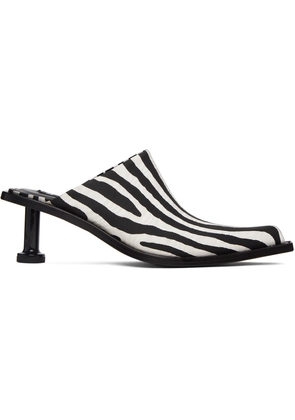 SIMONMILLER Black & White Bandi Mules