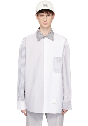Thom Browne Gray & White Funmix Shirt