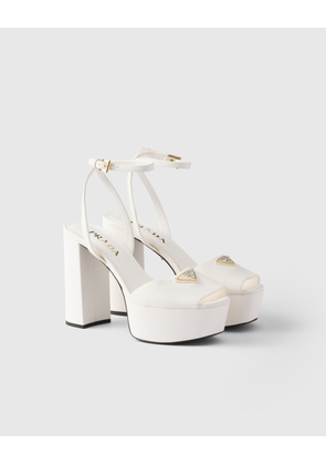 Nappa leather platform sandals
