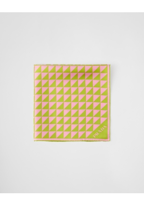 Printed silk twill scarf 55x55