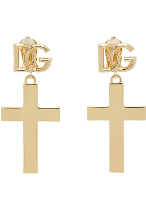 Dolce & Gabbana Gold Cross Earrings