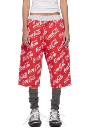 ERL Red Printed Shorts