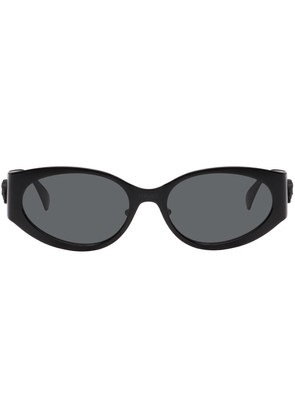 Versace Black 'La Medusa' Oval Sunglasses