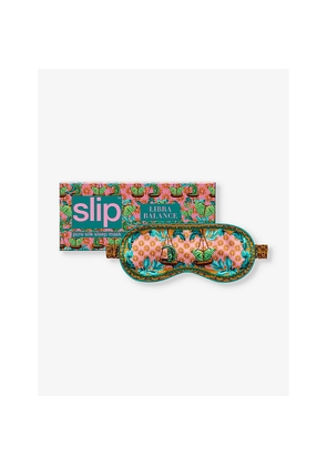 Womens Slip Libra Graphic-Print Silk Eye Mask