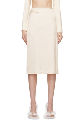 JACQUEMUS Off-White Le Papier 'La Jupe Notte' Midi Skirt