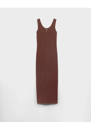 Ribbed knit cotton dress