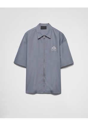 Short-sleeved technical cotton shirt