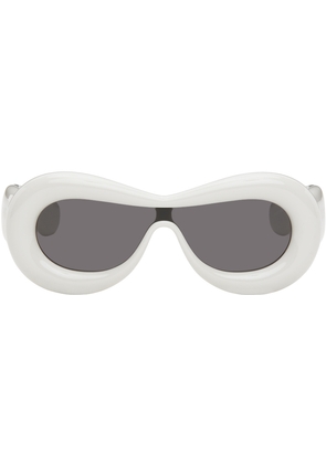 LOEWE White Inflated Goggle Sunglasses