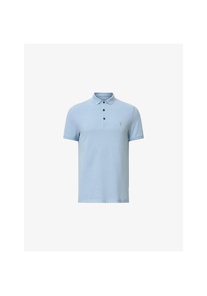 Mens Allsaints Reform Logo-Embroidered Cotton-Piqué Polo Shirt