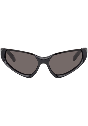 Balenciaga Black Wraparound Sunglasses