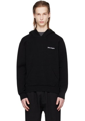 Palm Angels Black Embroidered Hoodie
