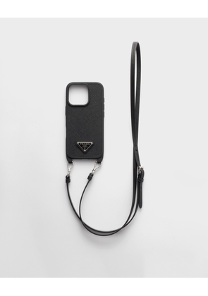 Saffiano leather case for iPhone 16 Pro