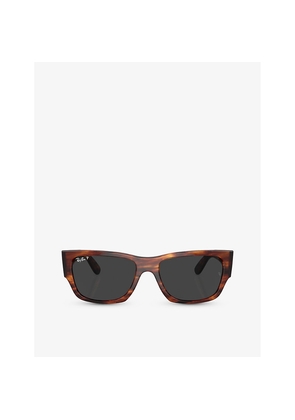 Womens Ray-Ban Rb0947S Carlos Rectangle-Frame Acetate Sunglasses