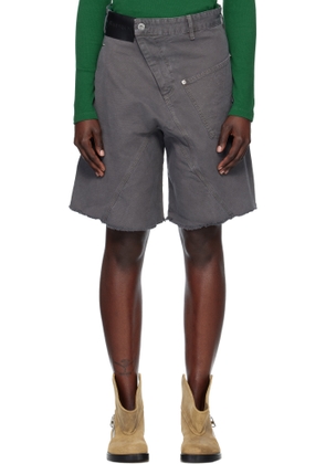 JW Anderson Gray Twisted Workwear Shorts