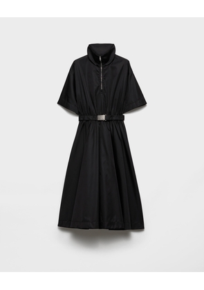 Short-sleeved Re-Nylon midi-dress