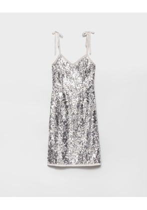 Embroidered sequin dress