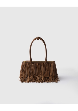 Prada Galleria medium suede bag with fringe