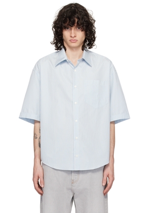 AMI Paris Blue & Off-White Stripe Shirt