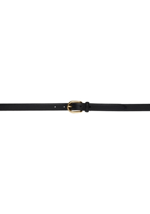 Anderson's Black Skinny Soft Grained Calf Leather Belt