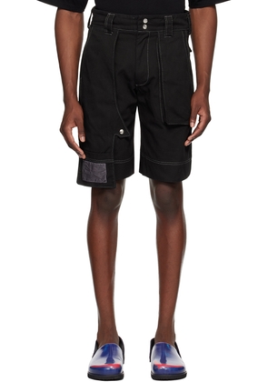 YAKU Black 7-Poc Denim Shorts
