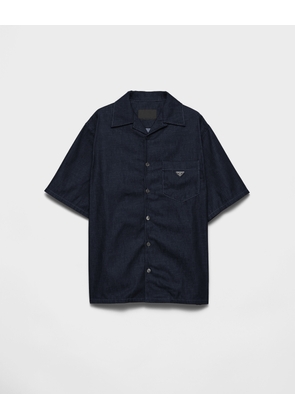 Denim bowling shirt