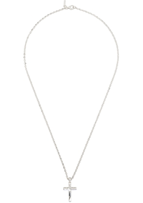 Emanuele Bicocchi SSENSE Exclusive Silver Ice Cross Necklace