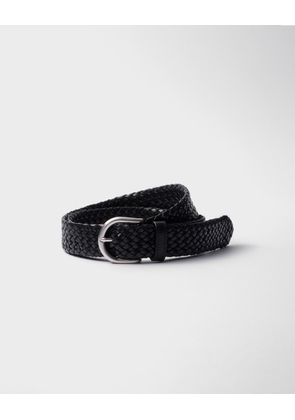 Braided leather belt