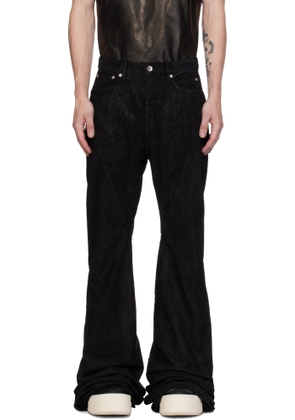 Rick Owens DRKSHDW Black Porterville Bias Bootcut Trousers