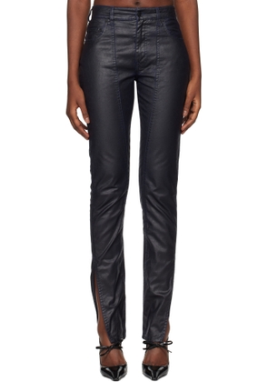 Mugler Blue Waxed Skinny Jeans