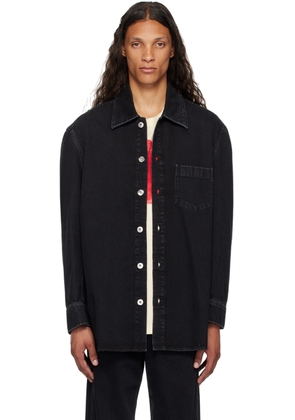 Lanvin Black Cocoon Denim Shirt