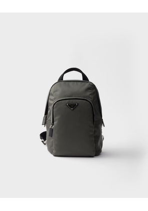 Re-Nylon and Saffiano leather backpack