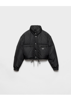 Cropped Re-Nylon down jacket