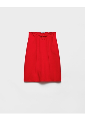 Melange natté midi skirt