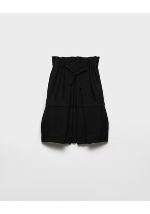 Short chevron wool dress