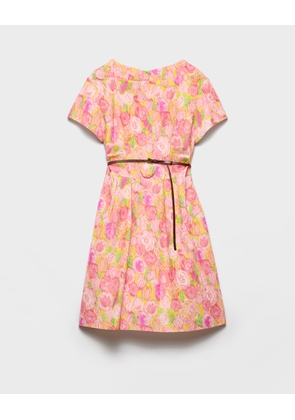 Floral print cloquet dress