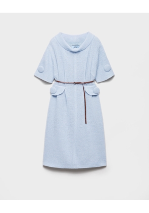 Mouliné wool knit dress