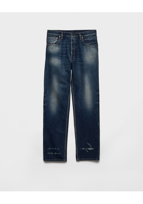 Regular washed denim jeans