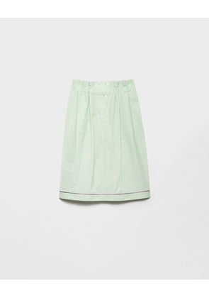 Cotton midi-skirt