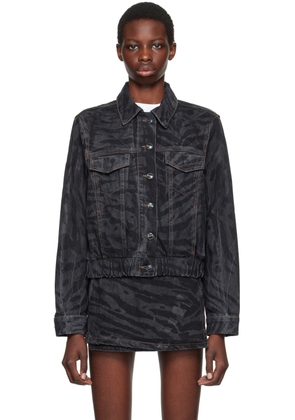 GANNI Black Lazer Denim Jacket