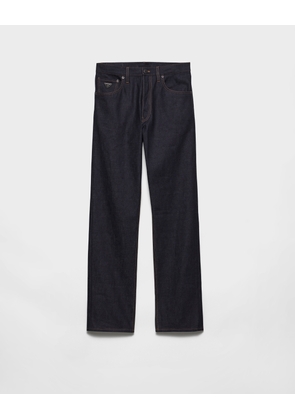 Regular raw denim jeans
