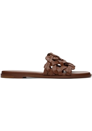 Gianvito Rossi Brown Amalfi Sandals