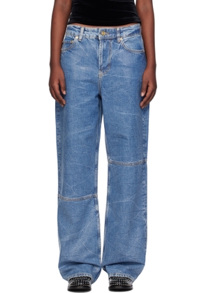 GANNI Blue Foil Izey Jeans