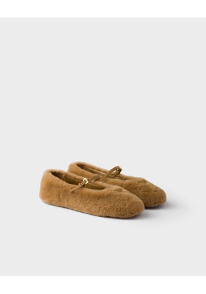 Shearling ballerinas