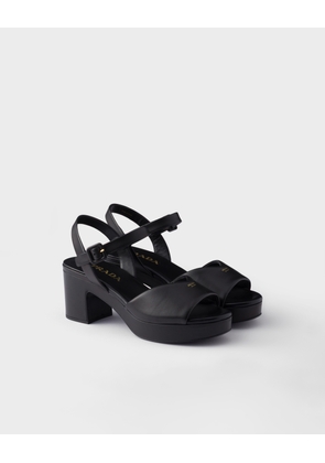 Padded nappa leather sandals