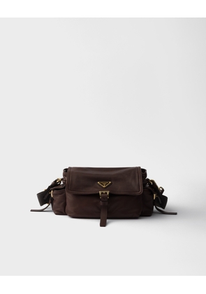 Prada Explore medium nappa leather shoulder bag with flap